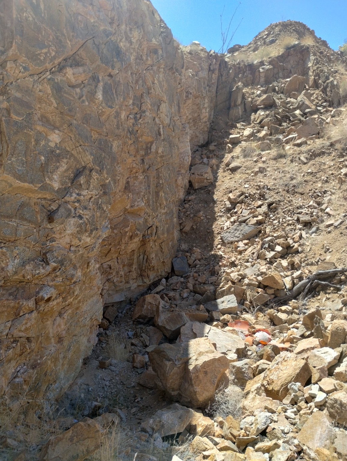 Real user photo of exposed rock